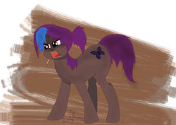 Size: 4960x3508 | Tagged: safe, artist:blossoming painting, oc, oc only, pony, angry, cigarette, female, mare, smoke, solo