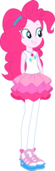 Size: 3300x10142 | Tagged: safe, artist:marcorulezzz, pinkie pie, equestria girls, g4, my little pony equestria girls: better together, absurd resolution, clothes, cute, diapinkes, female, geode of sugar bombs, magical geodes, rah rah skirt, simple background, skirt, smiling, solo, transparent background