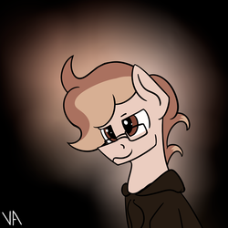 Size: 1920x1920 | Tagged: safe, artist:valthonis, oc, oc only, earth pony, pony, clothes, glasses, hoodie, male, solo