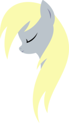 Size: 3000x5368 | Tagged: safe, artist:xpesifeindx, derpy hooves, pegasus, pony, g4, bust, eyes closed, female, lineless, mare, minimalist, modern art, portrait, simple background, solo, transparent background, vector