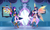 Size: 2364x1420 | Tagged: safe, artist:didj, artist:jonfawkes, twilight sparkle, alicorn, human, my little mages, g4, alicorn humanization, clothes, collaboration, digital art, duality, elf ears, female, horn, horned humanization, humanized, looking at each other, magic mirror, mirror, mirror portal, self paradox, surprised, this will end well, twilight sparkle (alicorn), twolight, unicorns as elves, winged humanization, wings