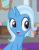 Size: 836x1080 | Tagged: safe, screencap, trixie, pony, unicorn, a horse shoe-in, g4, season 9, animated, cropped, cute, diatrixes, female, gif, grin, mare, one eye closed, open mouth, sitting, smiling, solo, wink