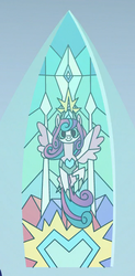 Size: 329x668 | Tagged: safe, screencap, princess flurry heart, pony, g4, the last problem, cropped, crystal heart, female, older, older flurry heart, solo, stained glass