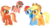 Size: 932x482 | Tagged: safe, artist:camomiie, applejack, rainbow dash, earth pony, pegasus, pony, g4, base used, family, female, lesbian, magical lesbian spawn, offspring, parent:applejack, parent:rainbow dash, parents:appledash, ship:appledash, shipping