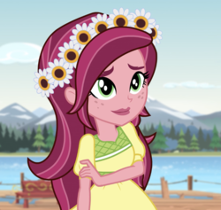 Size: 837x793 | Tagged: safe, screencap, gloriosa daisy, equestria girls, g4, my little pony equestria girls: legend of everfree, cropped, cute, daisybetes, female, solo