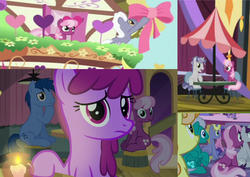 Size: 752x533 | Tagged: safe, edit, screencap, berry blend, berry bliss, berry punch, berryshine, blues, buddy, cheerilee, junebug, noteworthy, ponet, royal riff, star bright, twilight sparkle, written script, alicorn, earth pony, pegasus, pony, unicorn, g4, party pooped, the break up breakdown, the maud couple, the summer sun setback, bow, candle, cropped, female, friendship student, hoof on chin, male, offscreen character, ponies standing next to each other, stallion, straight, twilight sparkle (alicorn), umbrella