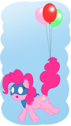 Size: 720x1280 | Tagged: safe, artist:cartooniste2z, pinkie pie, earth pony, pony, g4, balloon, crossover, cute, diapinkes, female, floating, flying, snappy pie, solo, then watch her balloons lift her up to the sky