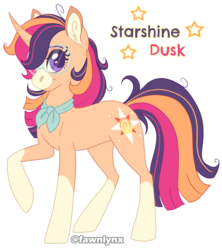 Size: 1446x1631 | Tagged: safe, artist:frostedpuffs, oc, oc only, oc:starshine dusk, pony, unicorn, female, glasses, mare, offspring, parent:sunburst, parent:twilight sparkle, parents:twiburst, solo