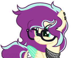 Size: 600x489 | Tagged: safe, artist:yourrdazzle, oc, oc only, oc:serenity sound, pegasus, pony, base used, female, glasses, mare, simple background, solo, transparent background, two toned wings, wings