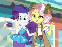 Size: 400x307 | Tagged: safe, screencap, rarity, equestria girls, equestria girls specials, g4, my little pony equestria girls: better together, my little pony equestria girls: rollercoaster of friendship, cellphone, cropped, duckface, female, licking, licking lips, peace sign, phone, photo, rarity peplum dress, selfie, tongue out