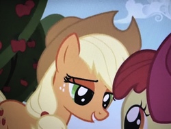 Size: 4032x3024 | Tagged: safe, screencap, apple bloom, applejack, pony, call of the cutie, g4