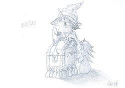 Size: 1024x724 | Tagged: safe, artist:piterq12, pony, discworld, luggage, ponified, rincewind, the luggage