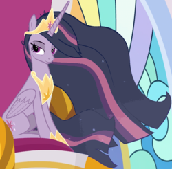 Size: 622x611 | Tagged: safe, edit, edited screencap, screencap, mean twilight sparkle, twilight sparkle, alicorn, pony, g4, the last problem, the mean 6, bad end, cropped, crown, equestria is doomed, female, jewelry, older, older twilight, older twilight sparkle (alicorn), princess mean twilight 2.0, princess twilight 2.0, regalia, solo, twilight sparkle (alicorn), xk-class end-of-the-world scenario