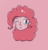 Size: 494x515 | Tagged: safe, artist:kurisunimii, pinkie pie, human, g4, 90s anime, anime, cute, happy, humanized, icon, one eye closed, simple background, smiling, wink