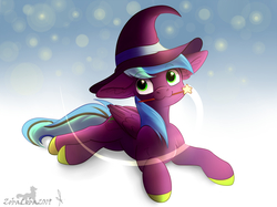 Size: 2450x1837 | Tagged: safe, artist:zobaloba, oc, oc only, oc:zolifer, pegasus, pony, commission, cute, full body, halloween, holiday, magic, magician, male, solo, stallion, wand
