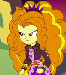 Size: 950x1080 | Tagged: safe, screencap, adagio dazzle, equestria girls, equestria girls series, g4, sunset's backstage pass!, spoiler:eqg series (season 2), annoyed, clothes, cropped, female, music festival outfit, solo