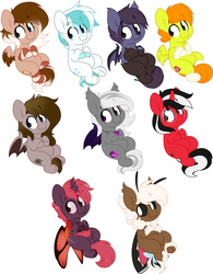 Size: 1977x2540 | Tagged: safe, artist:kellythedrawinguni, oc, oc only, oc:actias nuria, oc:rosalia, pony, chibi, commission, cute, red changeling, simple background, smol, white background, ych result