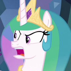 Size: 700x700 | Tagged: safe, screencap, princess celestia, pony, g4, the ending of the end, angry, angry face, cropped, female, mare, solo, this will not end well