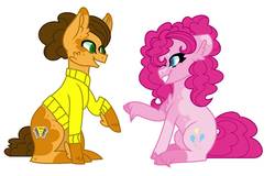 Size: 1117x715 | Tagged: safe, artist:scarletwitchinfire, cheese sandwich, pinkie pie, pony, g4, female, male, ship:cheesepie, shipping, straight