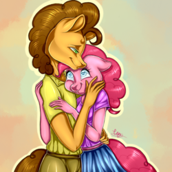 Size: 512x512 | Tagged: safe, artist:taizger, cheese sandwich, pinkie pie, earth pony, anthro, g4, female, male, ship:cheesepie, shipping, straight