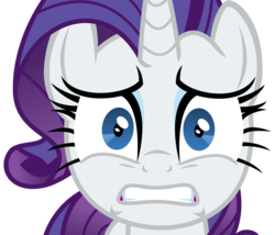 Size: 3938x3375 | Tagged: safe, artist:sketchmcreations, rarity, pony, unicorn, g4, the ending of the end, female, food, freaking out, grimace, high res, mare, marshmallow, marshmelodrama, simple background, solo, transparent background, vector, worried