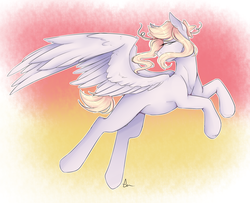 Size: 2524x2052 | Tagged: safe, artist:harmonyskish, oc, oc only, pegasus, pony, female, gradient background, high res, mare, solo