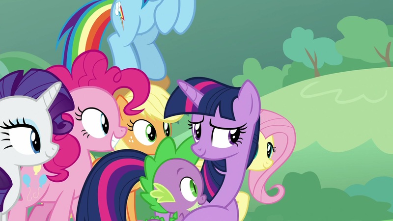 2176790 - alicorn, applejack, fluttershy, mane seven, mane six, pinkie pie,  pony, rainbow dash, rarity, safe, screencap, spike, spoiler:s09e25, the  ending of the end, twilight sparkle, twilight sparkle (alicorn) - Derpibooru