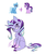 Size: 2100x2500 | Tagged: safe, artist:crystalcontemplator, starlight glimmer, trixie, oc, pony, unicorn, g4, female, high res, leonine tail, lesbian, magical lesbian spawn, next generation, offspring, parent:starlight glimmer, parent:trixie, parents:startrix, ship:startrix, shipping, simple background, white background