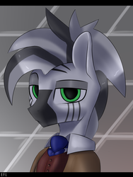 Size: 1500x2000 | Tagged: safe, artist:endelthepegasus, oc, oc only, pony, zebra, clothes, looking at you, male, solo, stallion, zebra oc