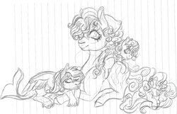 Size: 2537x1634 | Tagged: safe, artist:grateful-dead-raised, pinkie pie, earth pony, pony, g4, lined paper, next generation, sketch, traditional art, unshorn fetlocks