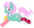 Size: 800x660 | Tagged: safe, artist:masqueadrift, minty, pony, g3, clothes, female, simple background, socks, solo, striped socks, transparent background