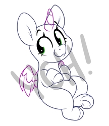 Size: 467x541 | Tagged: safe, artist:kellythedrawinguni, oc, oc only, pony, chibi, commission, cute, solo, your character here