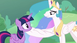 Size: 1920x1080 | Tagged: safe, screencap, princess celestia, twilight sparkle, alicorn, pony, g4, the ending of the end, momlestia fuel, twilight sparkle (alicorn), wing hands, wings