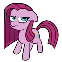 Size: 3000x3000 | Tagged: safe, artist:pukopop, pinkie pie, earth pony, pony, g4, female, floppy ears, high res, mare, pinkamena diane pie, simple background, solo, transparent background