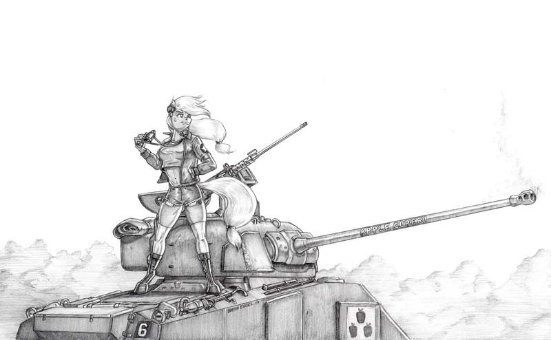daebom :: Anime Artist :: artist :: WarThunder :: Игры :: Sherman FireFly  :: T-34-57 :: хуманизация :: M4 Sherman - JoyReactor