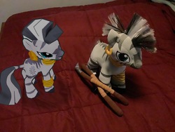 Size: 3264x2456 | Tagged: safe, gameloft, zecora, zebra, g4, augmented reality, build-a-bear, female, high res, irl, photo, plushie