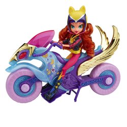 Size: 1500x1500 | Tagged: safe, sunset shimmer, equestria girls, g4, my little pony equestria girls: friendship games, cap, doll, female, hat, irl, medal, motorcycle, photo, style, toy