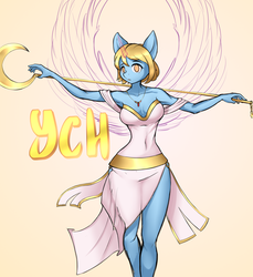 Size: 2308x2518 | Tagged: safe, artist:shadikbitardik, oc, anthro, armpits, auction, breasts, clothes, commission, cosplay, costume, female, high res, priestess, solo, uniform, your character here