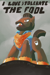 Size: 800x1200 | Tagged: safe, artist:docwario, earth pony, pony, love and tolerate, mr. t, ponified, solo