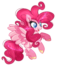 Size: 1328x1522 | Tagged: safe, artist:angellightyt, pinkie pie, pegasus, pony, g4, base used, female, g5 concept leak style, g5 concept leaks, hoof fluff, pegasus pinkie pie, pinkie pie (g5 concept leak), race swap, simple background, solo, transparent background