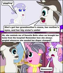 Size: 833x959 | Tagged: safe, artist:freshlybaked2014, cookie crumbles, hondo flanks, sweetie belle, pony, g4, comic, parent:sweetie belle