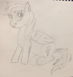 Size: 332x349 | Tagged: artist needed, safe, rainbow dash, pony, g4, drawing, female, solo, traditional art