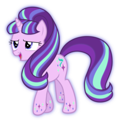 Size: 889x898 | Tagged: safe, artist:tigerbeetle, starlight glimmer, pony, g4, female, rainbow power, rainbow power-ified, simple background, solo, transparent background