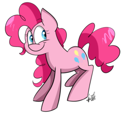 Size: 1456x1376 | Tagged: safe, artist:befishproductions, pinkie pie, earth pony, pony, g4, cute, diapinkes, female, mare, simple background, solo, transparent background