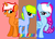 Size: 1020x740 | Tagged: safe, artist:heartpawphoenix16, oc, oc only, oc:cosmo star, oc:fire torch, oc:summer sketch, alicorn, earth pony, pony, alicorn oc, base used, earth pony oc, ethereal mane, female, grin, happy birthday, male, mare, raised hoof, smiling, stallion, starry mane