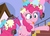 Size: 1500x1080 | Tagged: safe, screencap, pinkie pie, earth pony, pony, g4, my little pony: friendship is magic, season 9, the ending of the end, cherry, cropped, cupcake, cute, diapinkes, faic, female, food, mare, messy mane, ponk, silly, silly face, silly pony, solo, tongue out