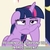 Size: 1440x1440 | Tagged: safe, edit, edited screencap, screencap, twilight sparkle, alicorn, pony, g4, the beginning of the end, comedy, cropped, drama, female, friendship throne, mare, meme, reaction image, shipping, shipping war, solo, twilight sparkle (alicorn)
