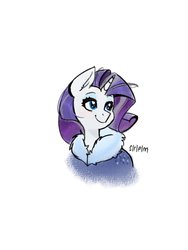 Size: 900x1200 | Tagged: safe, artist:siripim111, rarity, pony, unicorn, g4, the last problem, bust, female, mare, older, older rarity, portrait, simple background, solo, white background