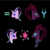 Size: 1400x1400 | Tagged: safe, fizzlepop berrytwist, starlight glimmer, tempest shadow, twilight sparkle, g4, abstract, black background, bust, clothes, cutie mark, digital art, equal sign, haiku, happy birthday mlp:fim, headmare starlight, mlp fim's ninth anniversary, redemption, reformed, s5 starlight, scarf, simple background, sketch, storm king's emblem