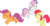 Size: 5878x3000 | Tagged: safe, artist:cloudy glow, artist:parclytaxel, edit, editor:slayerbvc, vector edit, apple bloom, scootaloo, sweetie belle, earth pony, pegasus, pony, unicorn, g4, the break up breakdown, .ai available, accessory-less edit, cute, cutealoo, cutie mark, cutie mark crusaders, diasweetes, eyes closed, female, filly, missing accessory, open mouth, simple background, the cmc's cutie marks, transparent background, vector